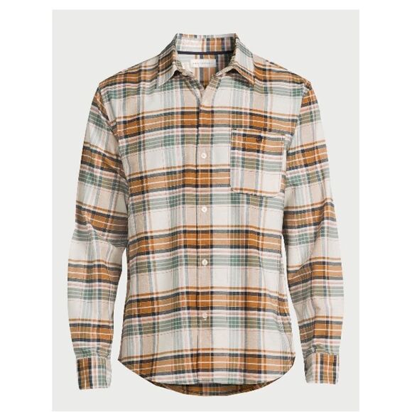 Men's Long Sleeve Button Down Plaid Stretch Oxford Tartan Shirt 2-Pack Size L - Picture 4 of 15